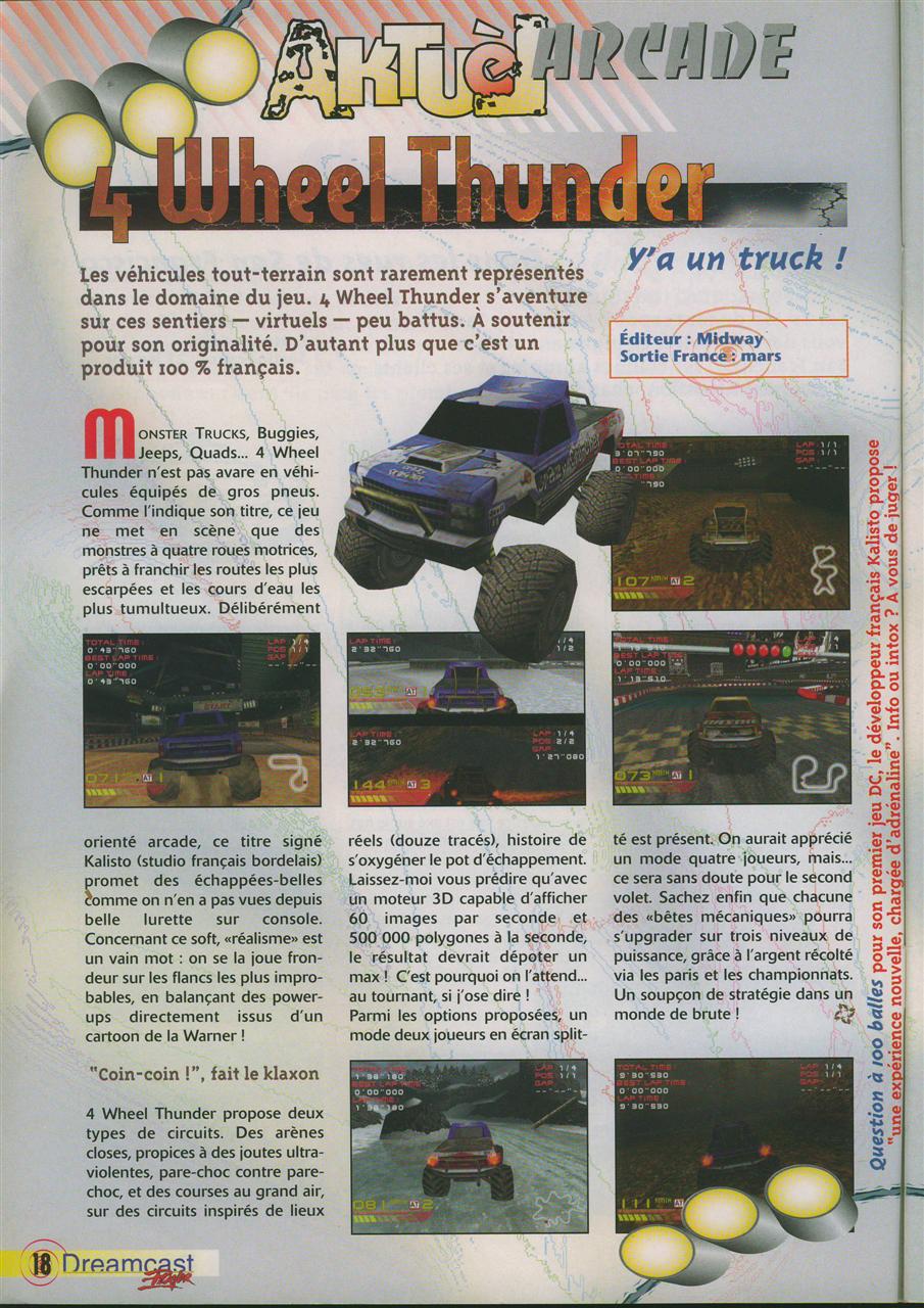 4 Wheel Thunder (Dreamcast Player #1)
